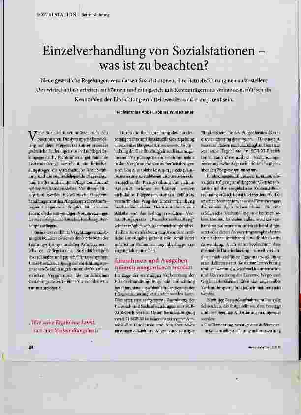 Vorschauseite 1: Einzelverhandlung von Sozialstationen was ist zu beachten?