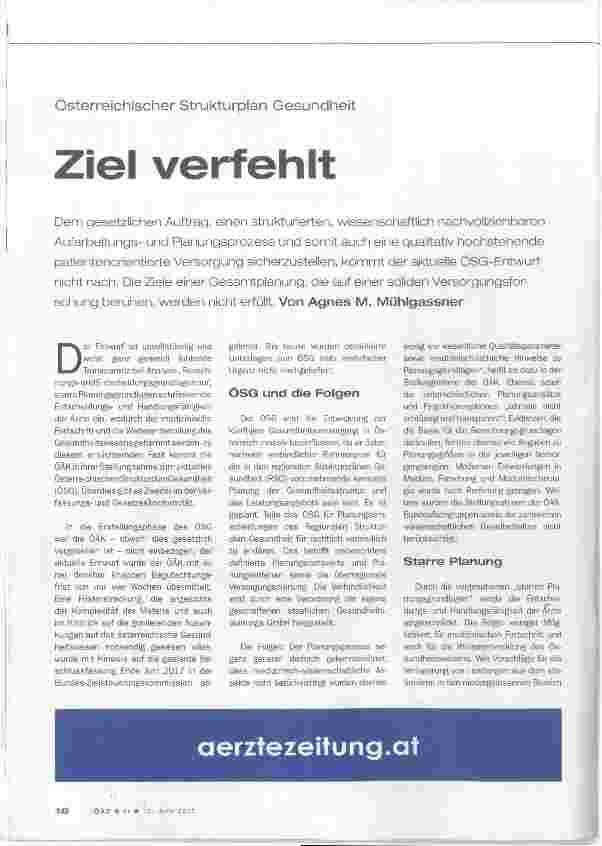 Vorschauseite 1: Ziel verfehlt