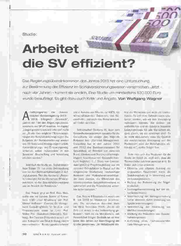 Vorschauseite 1: Arbeitet die SV effizient?