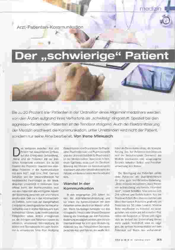 Vorschauseite 1: Der schwierige Patient