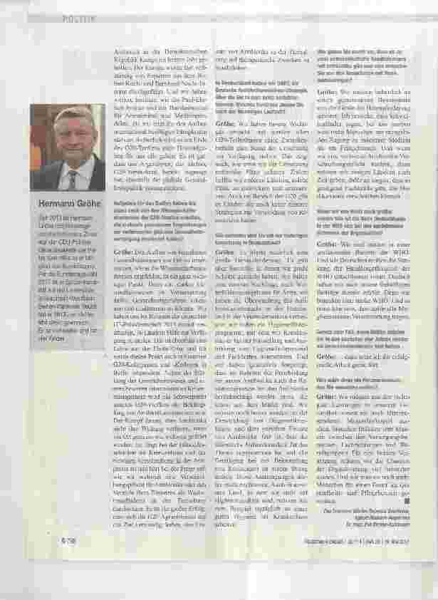 Vorschauseite 2: Die Welt ist noch nicht ausreichend auf Gesundheitsgefahren vorbereitet