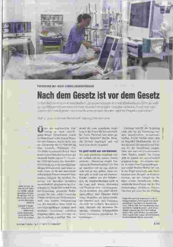 Vorschauseite 1: Nach dem Gesetz ist vor dem Gesetz
