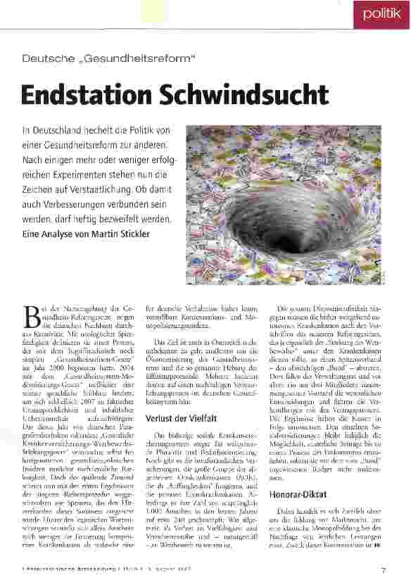 Vorschauseite 1: Endstation Schwindsucht