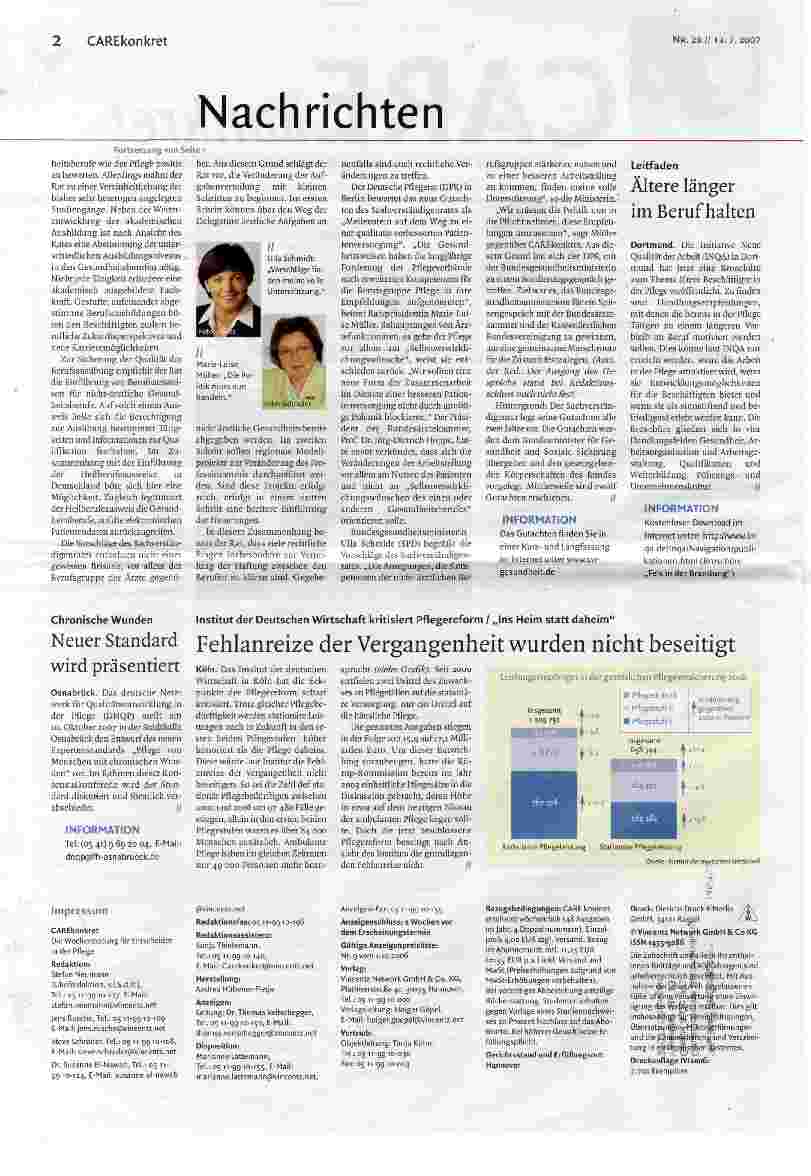 Vorschauseite 2: Mehr Kompetenzen für die Pflege