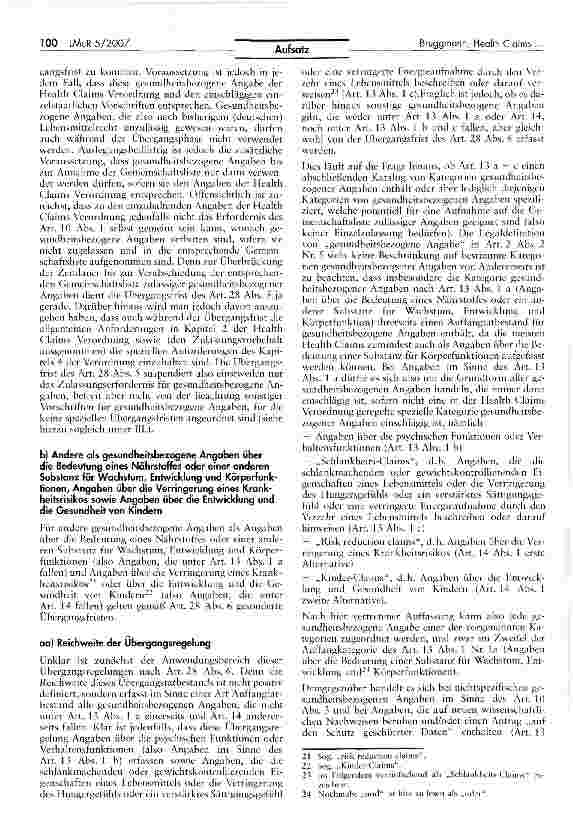Vorschauseite 4: Aller Anfang ist schwer: Die Health Claims Verordnung und ihre Übergangsfristen