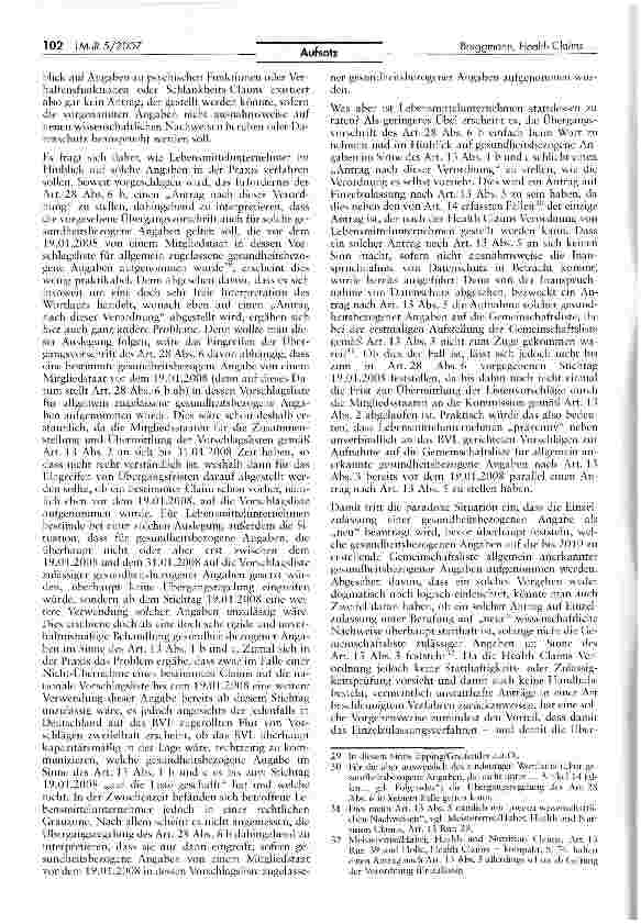 Vorschauseite 6: Aller Anfang ist schwer: Die Health Claims Verordnung und ihre Übergangsfristen