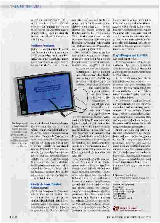 Vorschauseite 3: Patientenbefragung per Tablet-PC
