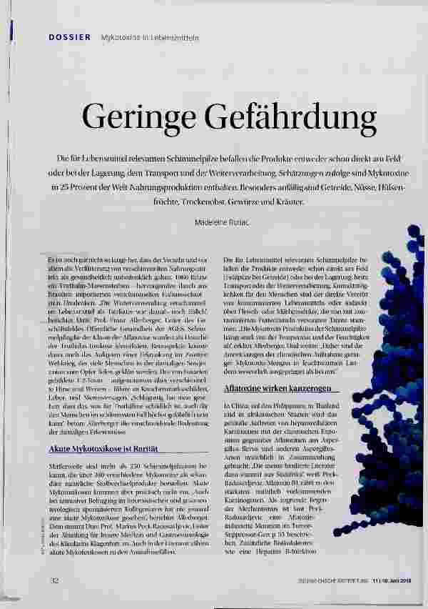 Vorschauseite 1: Geringe Gefährdung