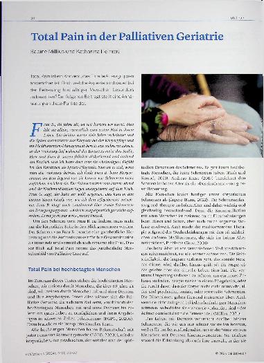 Vorschauseite 1: "Total Pain in der Palliativen Geriatrie"