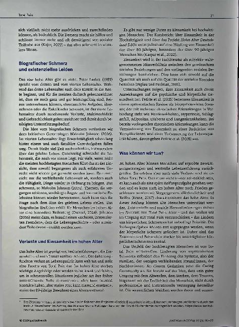 Vorschauseite 2: "Total Pain in der Palliativen Geriatrie"