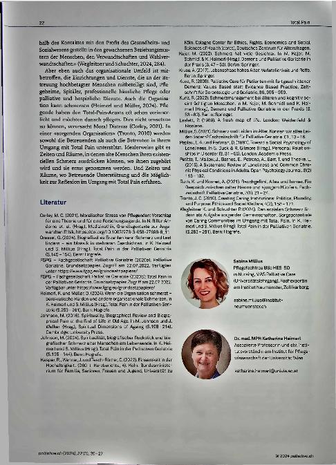 Vorschauseite 3: "Total Pain in der Palliativen Geriatrie"
