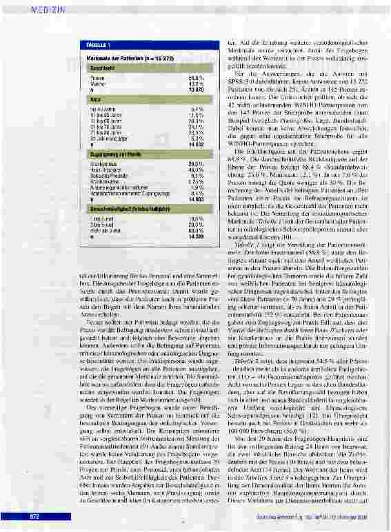 Vorschauseite 2: Patientenzufriedenheit in onkologischen Schwerpunktpraxen