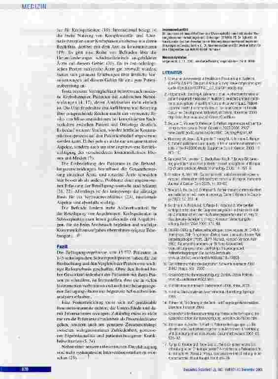 Vorschauseite 6: Patientenzufriedenheit in onkologischen Schwerpunktpraxen