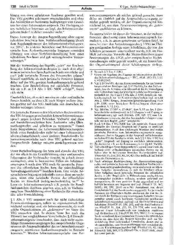 Vorschauseite 2: Auskunftsberechtigte — Auskunftsverpflichfete — Auskunftsanspruch