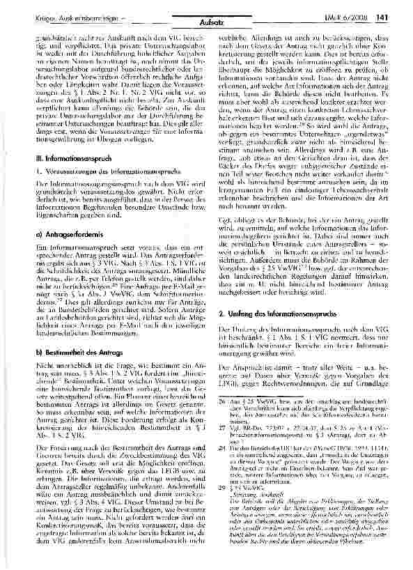 Vorschauseite 5: Auskunftsberechtigte — Auskunftsverpflichfete — Auskunftsanspruch