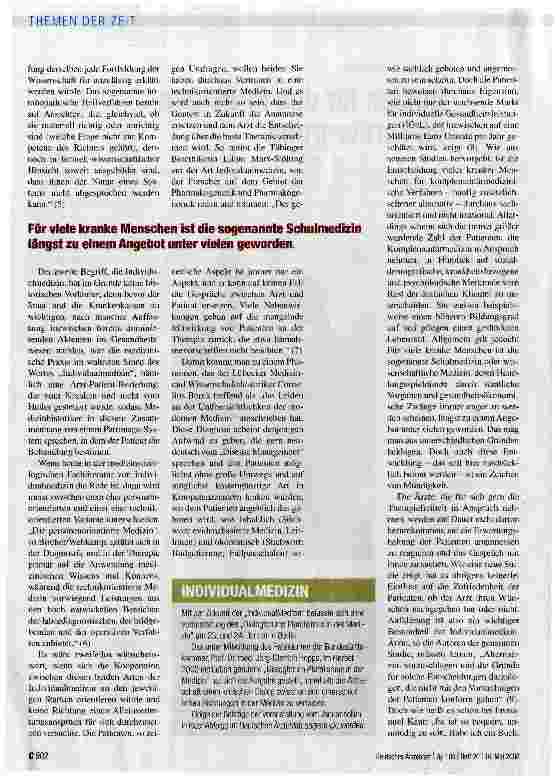 Vorschauseite 2: Nutzen für den Patienten im Vordergrund