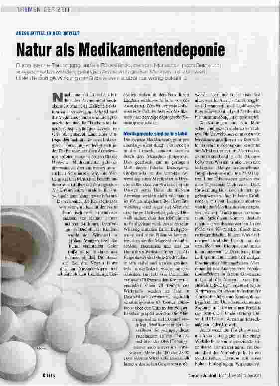 Vorschauseite 1: Natur als Medikamentendeponie