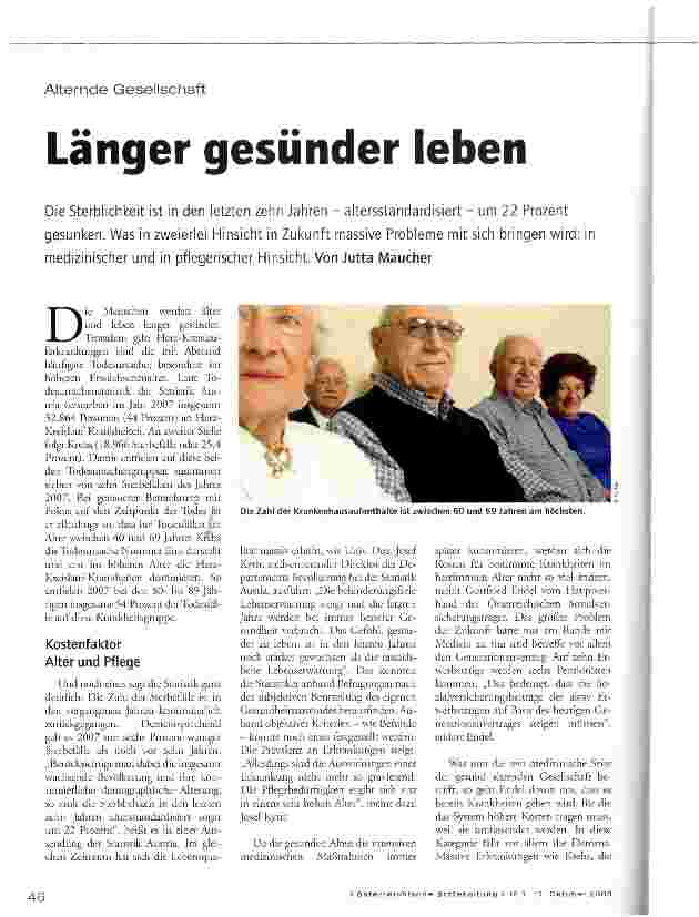 Vorschauseite 1: Länger gesünder leben