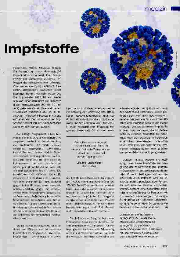 Vorschauseite 2: Tetravalente Influenza-Impfstoffe