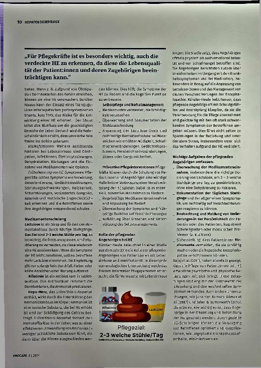 Vorschauseite 3: Hepatische Enzephalopathie Pflegegestützte Edukation für Betroffene