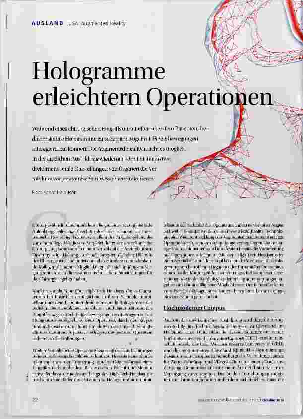 Vorschauseite 1: Hologramme erleichtern Operationen