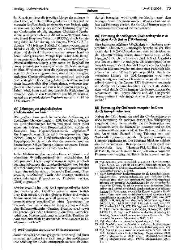 Vorschauseite 3: Cholesterinsenker: Arzneimittel, Medizinprodukte oder Lebensmittel?