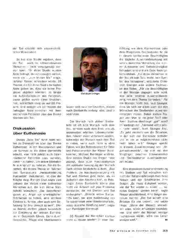 Vorschauseite 2: Der Tod als „Feind