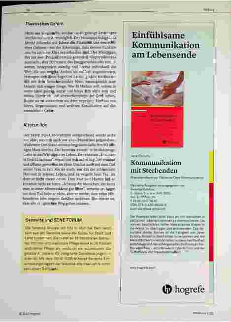 Vorschauseite 2: Wertvolles Alter? Bericht zum 7. SENEFORUM