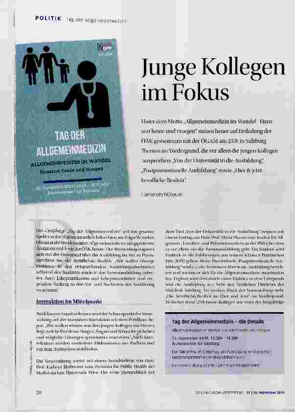 Vorschauseite 1: Junge Kollegen im Fokus
