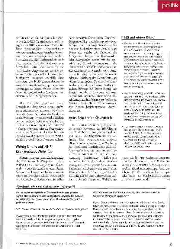 Vorschauseite 2: NHS. Was sonst?