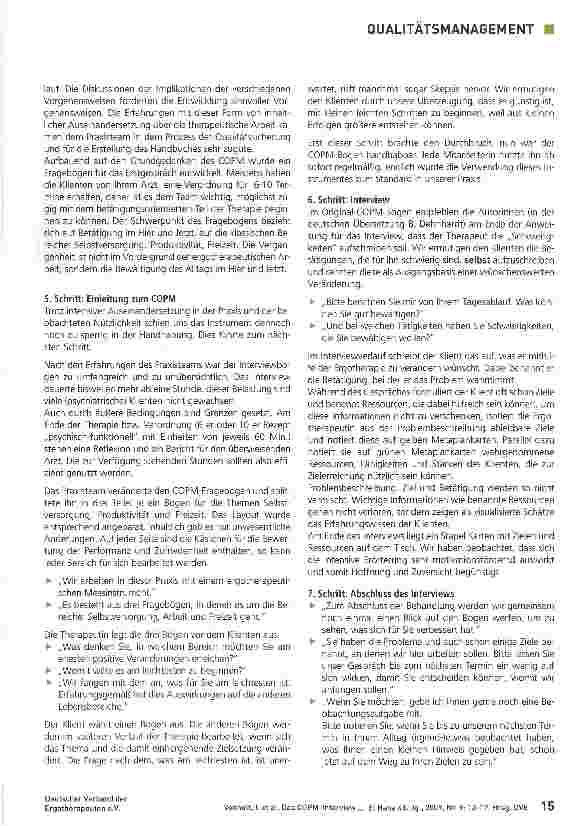 Vorschauseite 4: Kompetenzen des Klienten erfahrenDas COPM-Interview mit dem systemisch-lösungsorientierten Ansatz verknüpfen