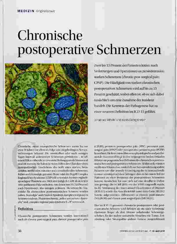 Vorschauseite 1: Chronische postoperative Schmerzen