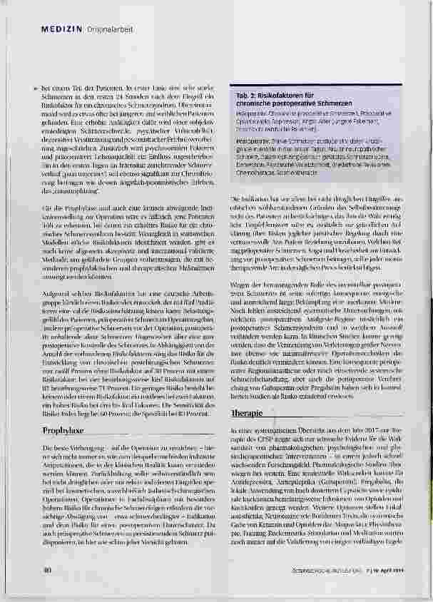 Vorschauseite 3: Chronische postoperative Schmerzen