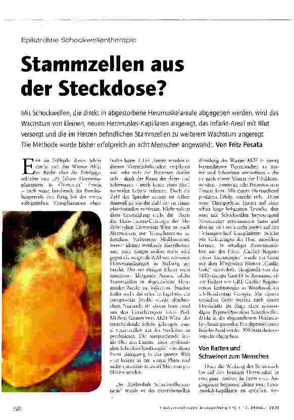 Vorschauseite 1: Stammzellen aus der Steckdose?