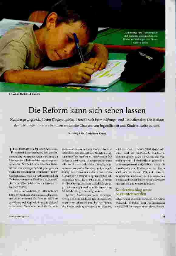 Vorschauseite 1: Die Reform kann sich sehen lassen