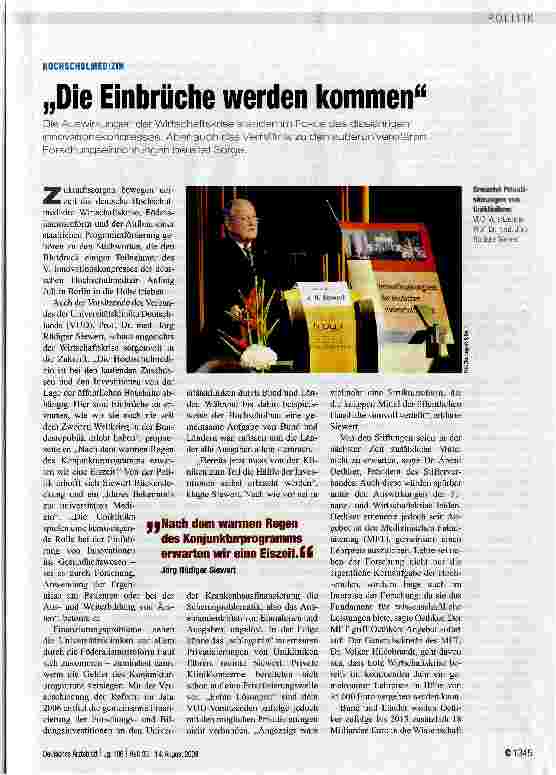 Vorschauseite 1: „Die Einbrüche werden kommen