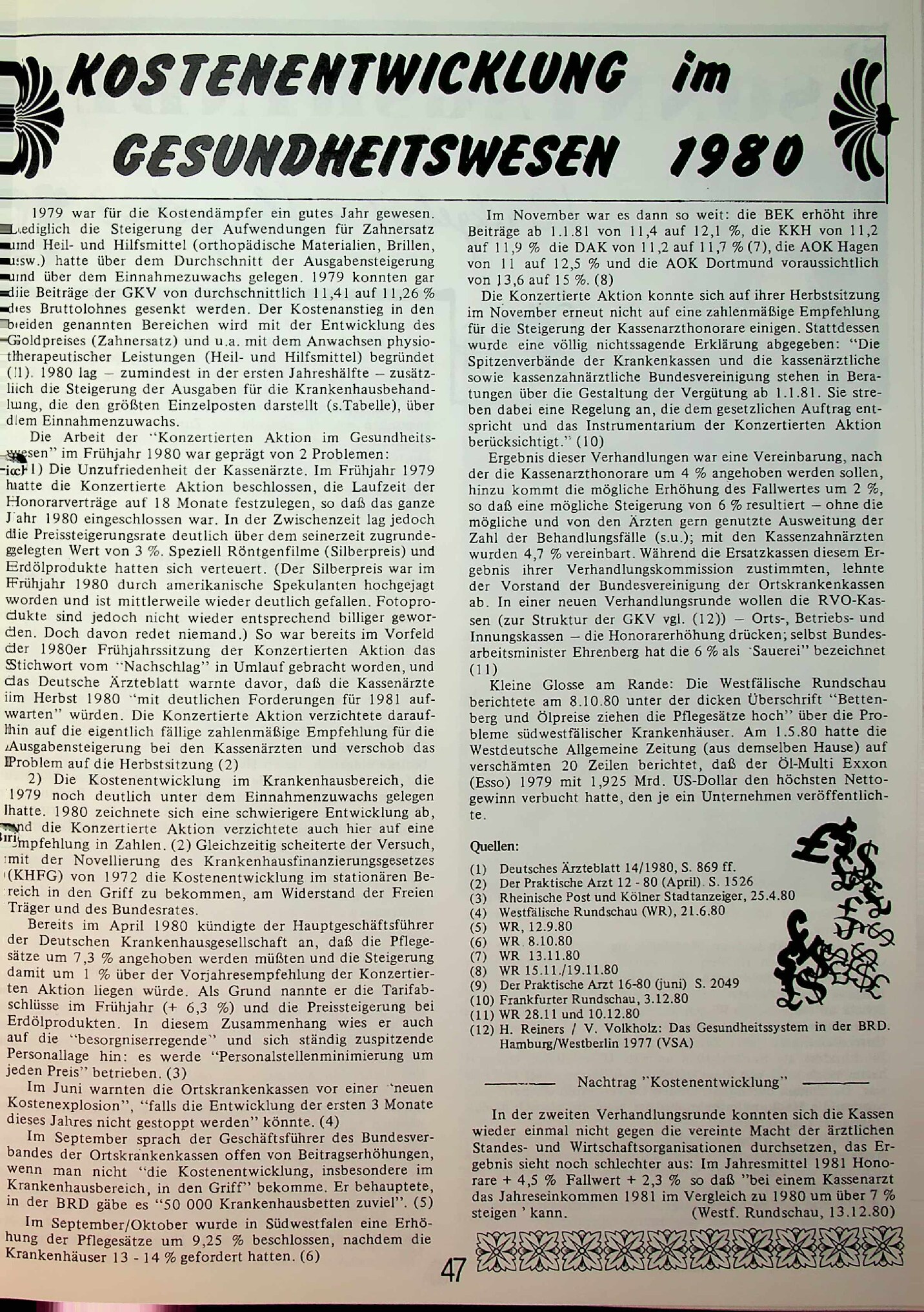 Vorschau: Kostenentwicklung im Gesundheitswesen 1990