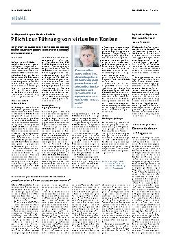 Vorschauseite 1: Pflicht zur Führung von virtuellen Konten