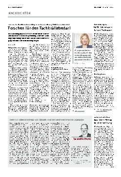 Vorschauseite 1: Forschen für den Fachkräftebedarf