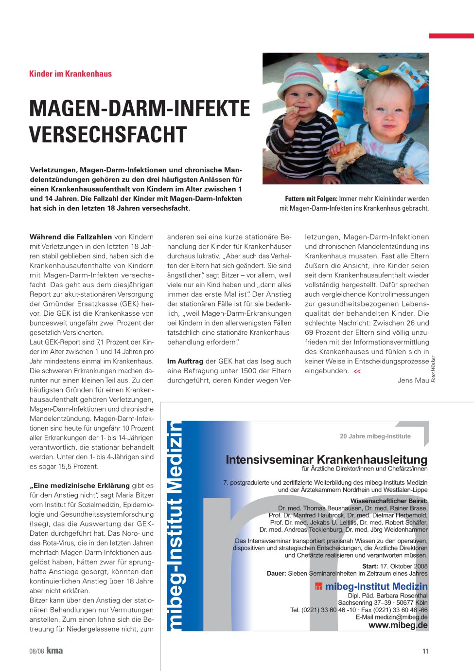 Vorschauseite 1: Magen-Darm-Infekte versechsfacht