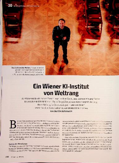 Vorschauseite 1: Ein Wiener KI-Institut von Weltrang