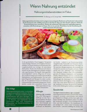 Vorschauseite 1: Wenn Nahrung entzündet Nahrungsmittelsensitivitäten im Fokus