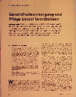 Vorschauseite 1: Gesundheitsversorgung und Pflege besser koordinieren
