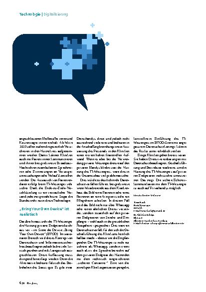 Vorschauseite 3: TI-Messenger Alternative für den Klinikchat