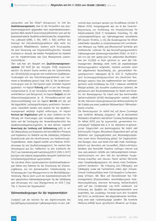 Vorschauseite 4: Bundesweite Felderkundung zur Implementierung von Case Management in der Beschäftigungsförderung