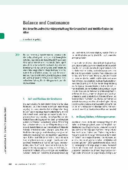Vorschauseite 1: Balance und Contenance: Die Vorteile einer aufrechten Körperhaltung für Gesundheit und Wohlbefinden im Alter