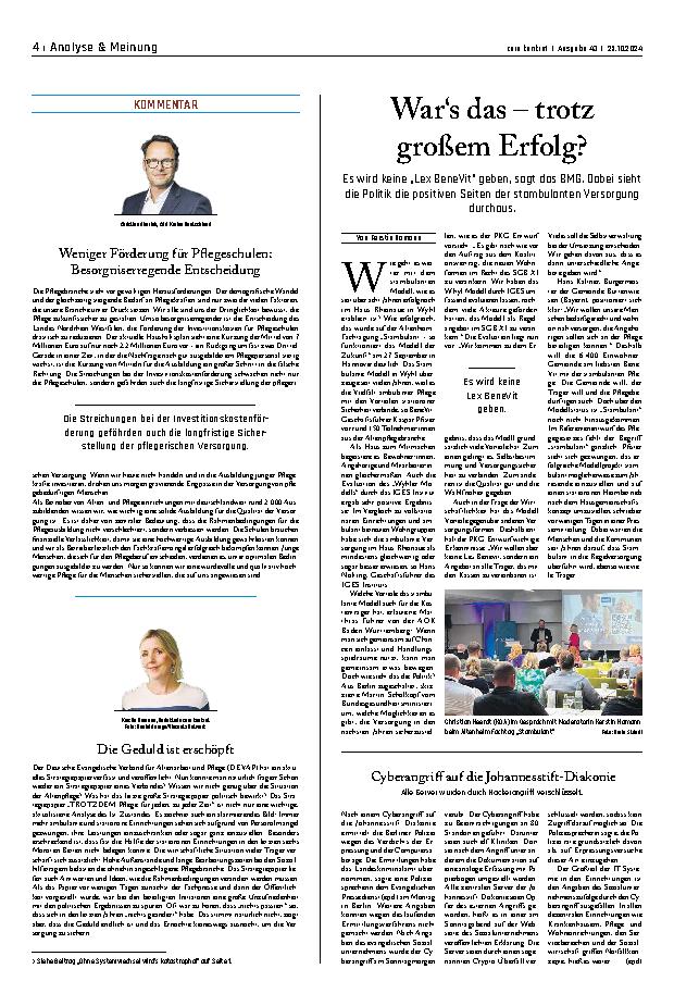 Vorschauseite 1: War s das – trotz großem Erfolg?