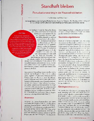 Vorschauseite 1: Standhaft bleiben Perturbationstraining in der Neurorehabilitation