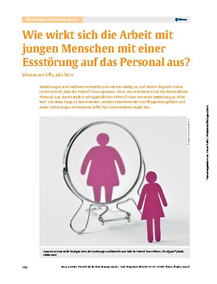 Vorschauseite 1: Wie wirkt sich die Arbeit mit jungen Menschen mit einer Essstörung auf das Personal aus?