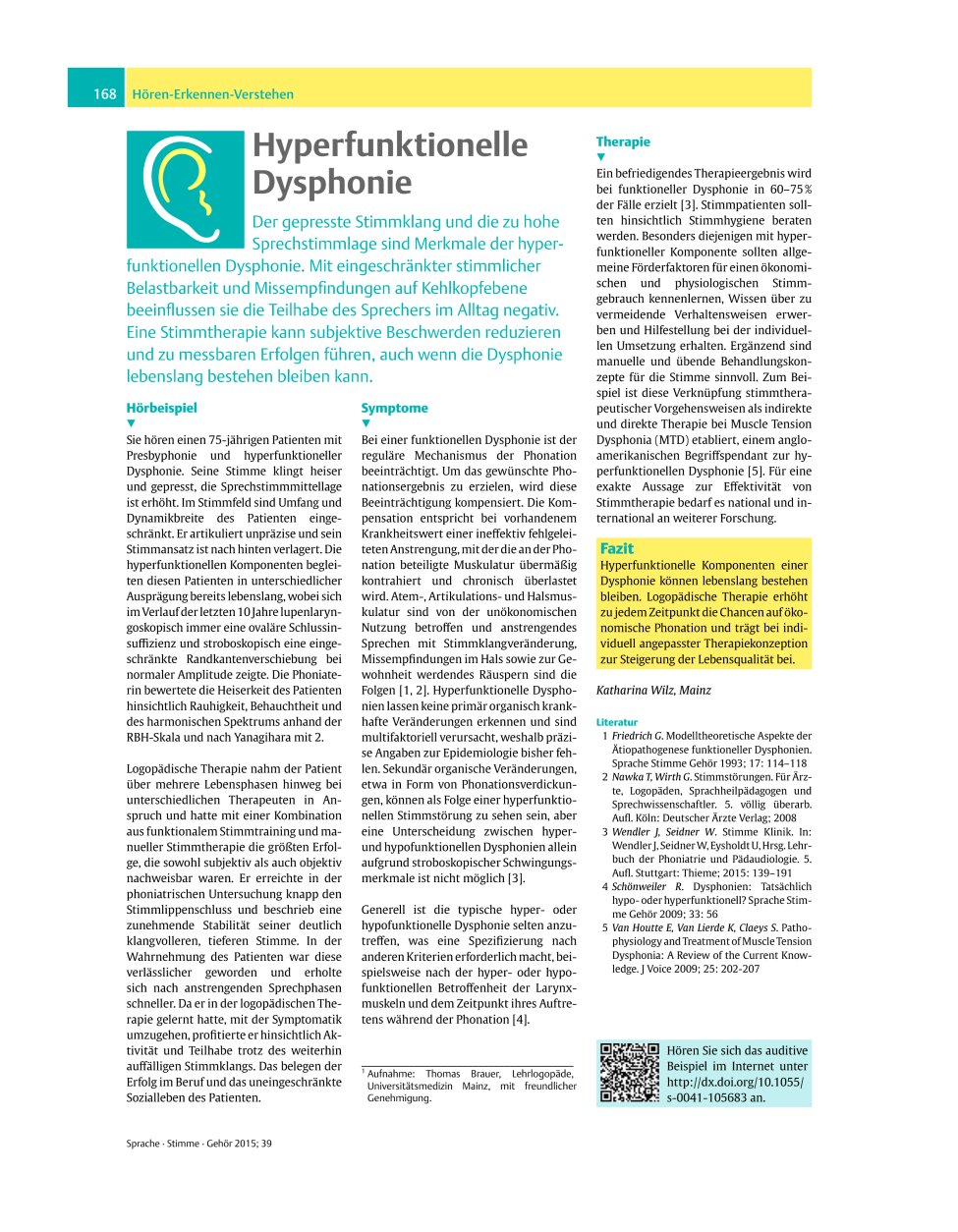 Vorschauseite 1: Hyperfunktionelle Dysphonie
